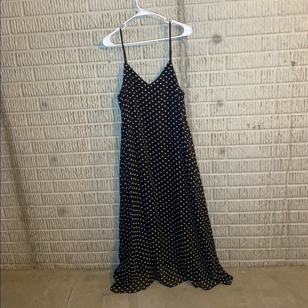 sleeveless maxi dress with polkadots - Picture 5 of 6